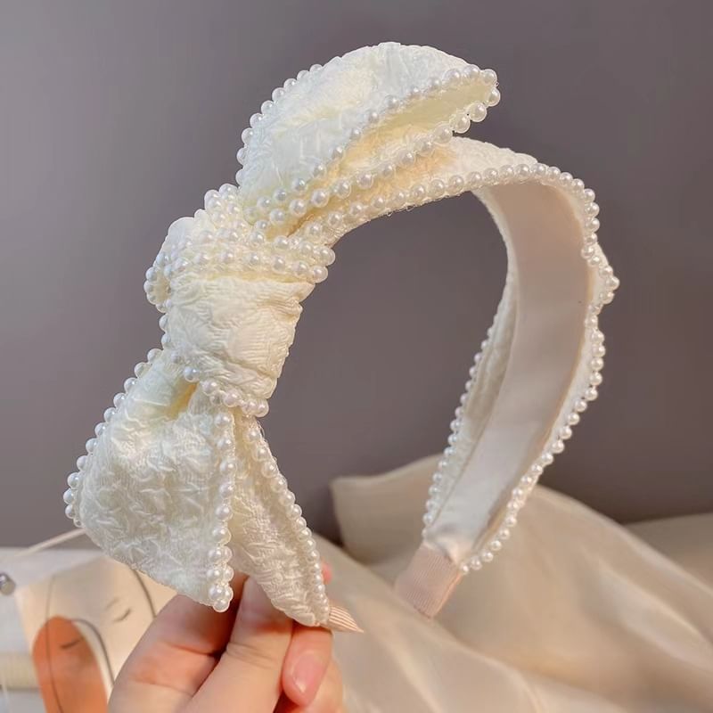 Band Pearl Head / Barrette Faux