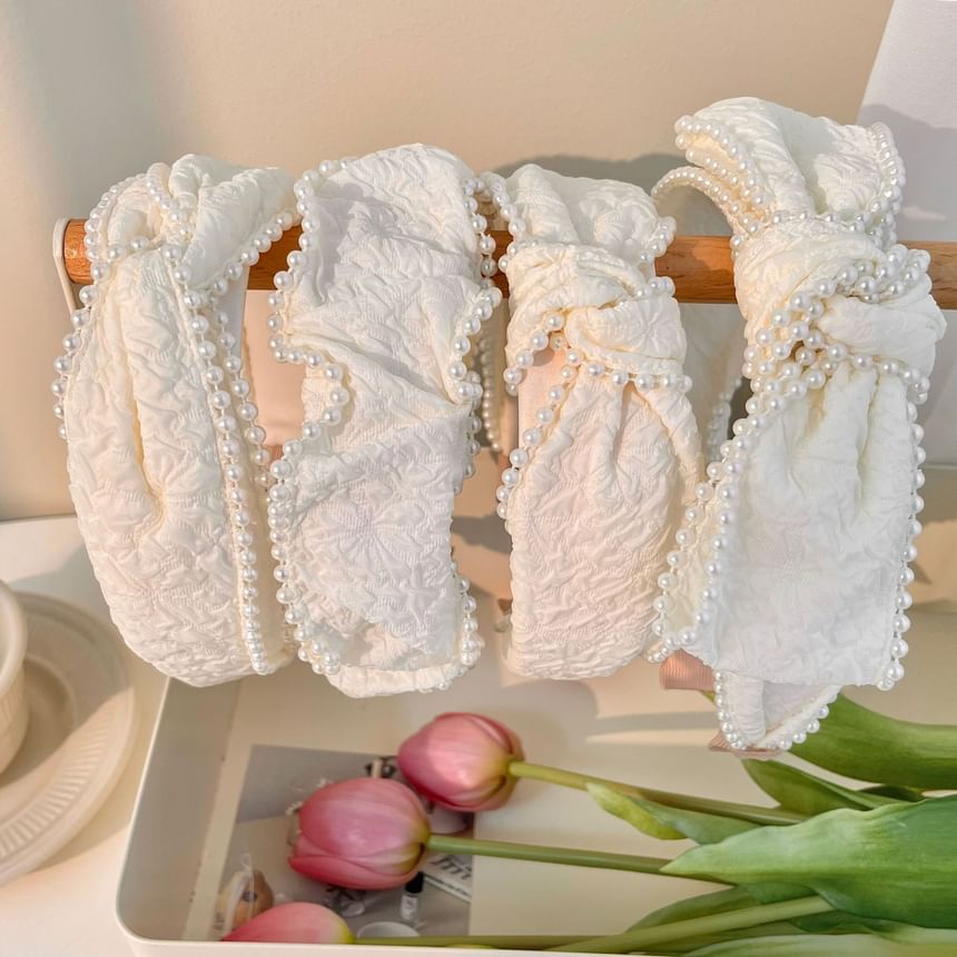 Band Pearl Head / Barrette Faux