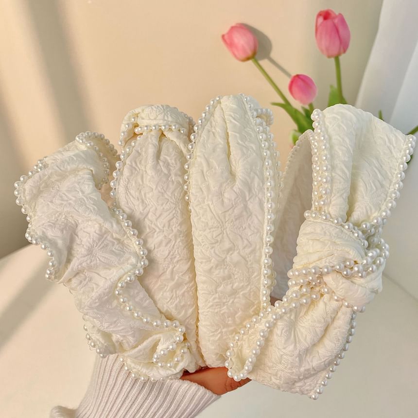 Band Pearl Head / Barrette Faux