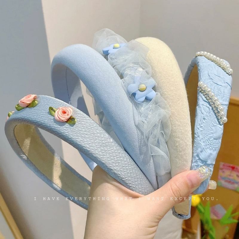 Pearl Hair Faux Designs) (Various Flower Band