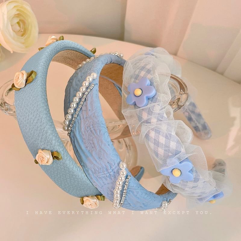 Pearl Hair Faux Designs) (Various Flower Band