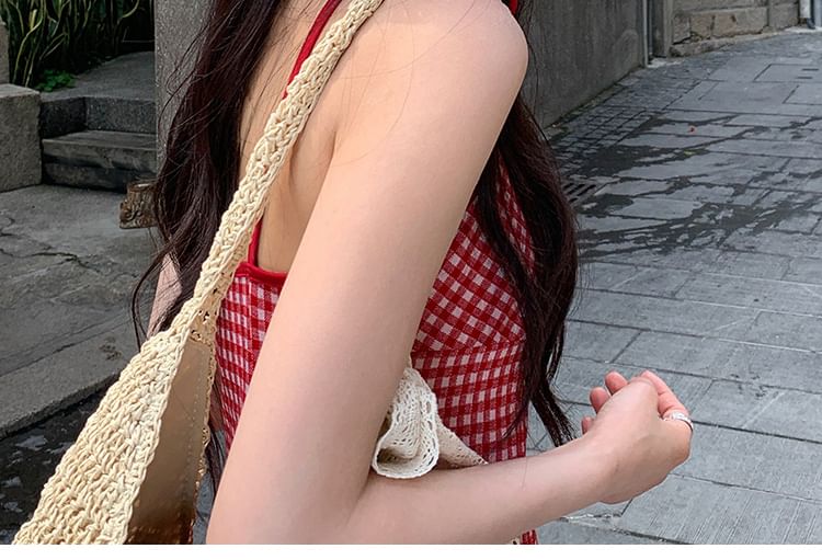 Hat Straw Heart Applique