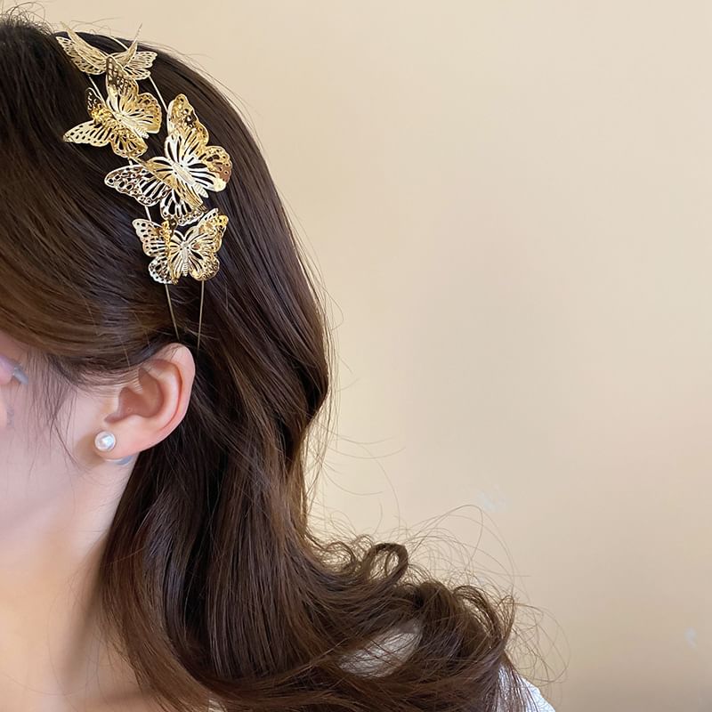 Alloy Butterfly Headband