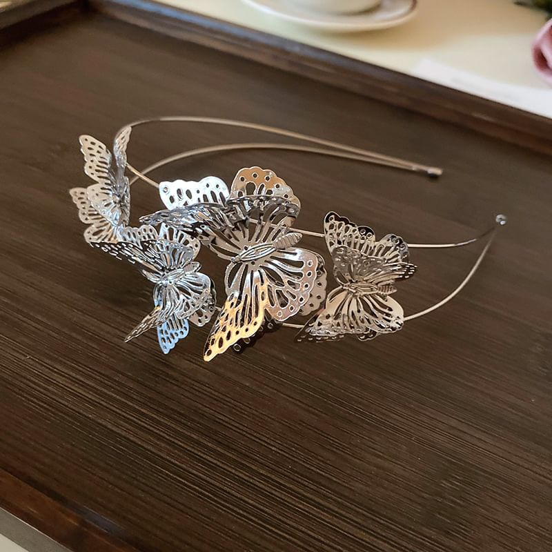 Alloy Butterfly Headband