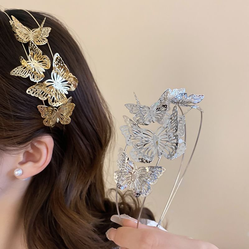 Alloy Butterfly Headband
