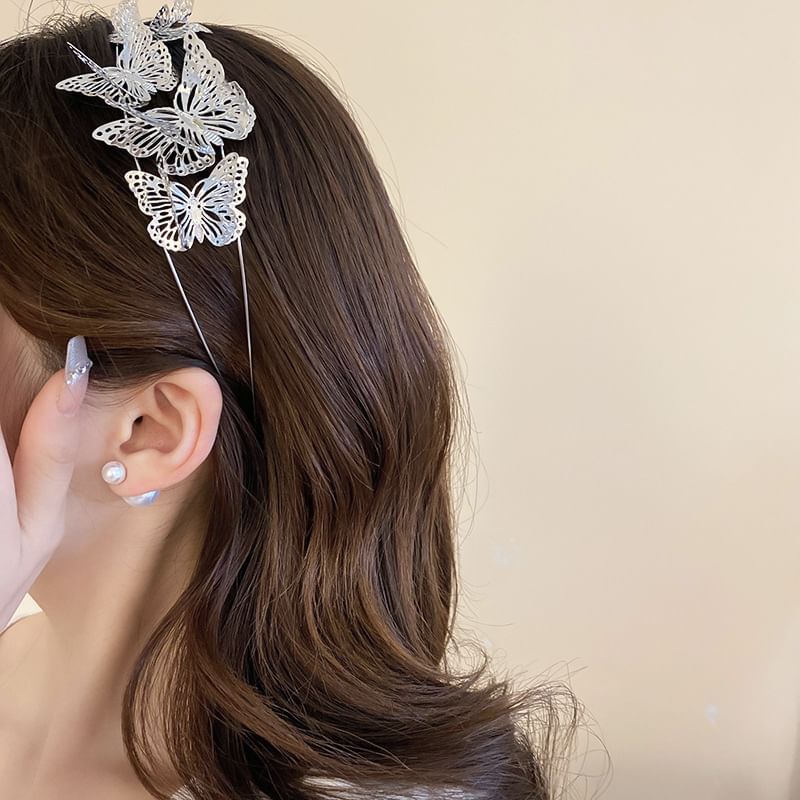 Alloy Butterfly Headband