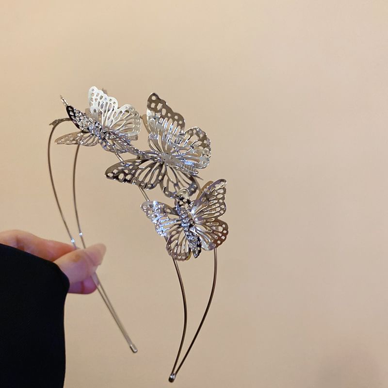 Alloy Butterfly Headband