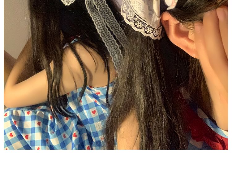 Designs) Print Lace Bandana Headband (Various Trim