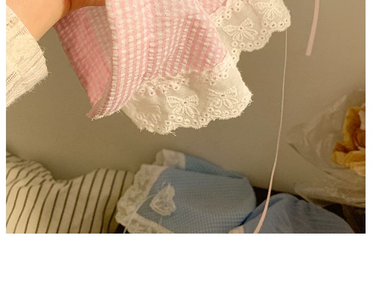 Trim Designs) Lace (Various Plaid Headband Bandana