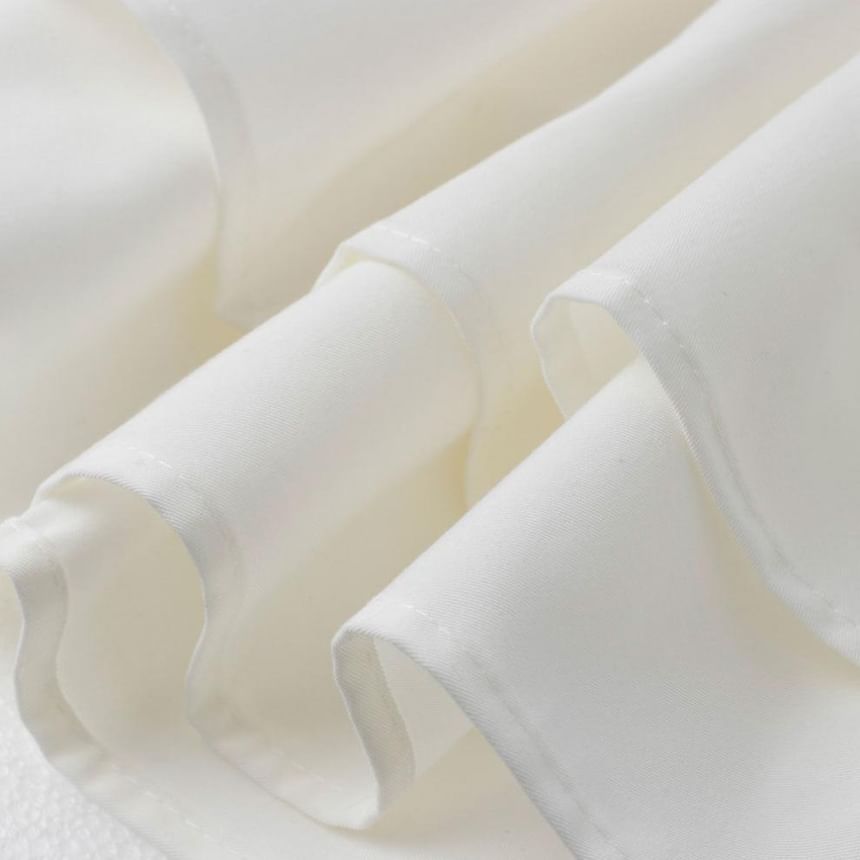 High Rhinestone Plain Rise A-Line Mini Skirt