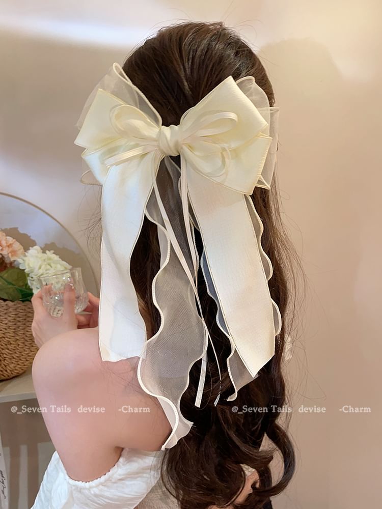 Bow Organza Clip Hair