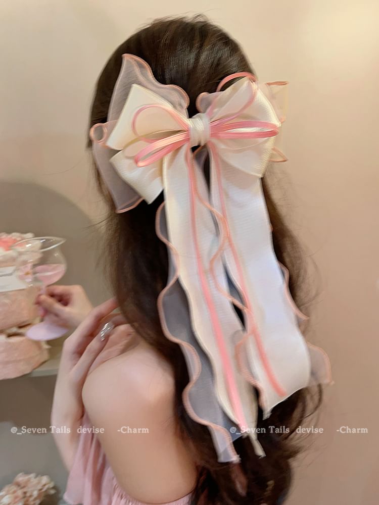 Bow Organza Clip Hair