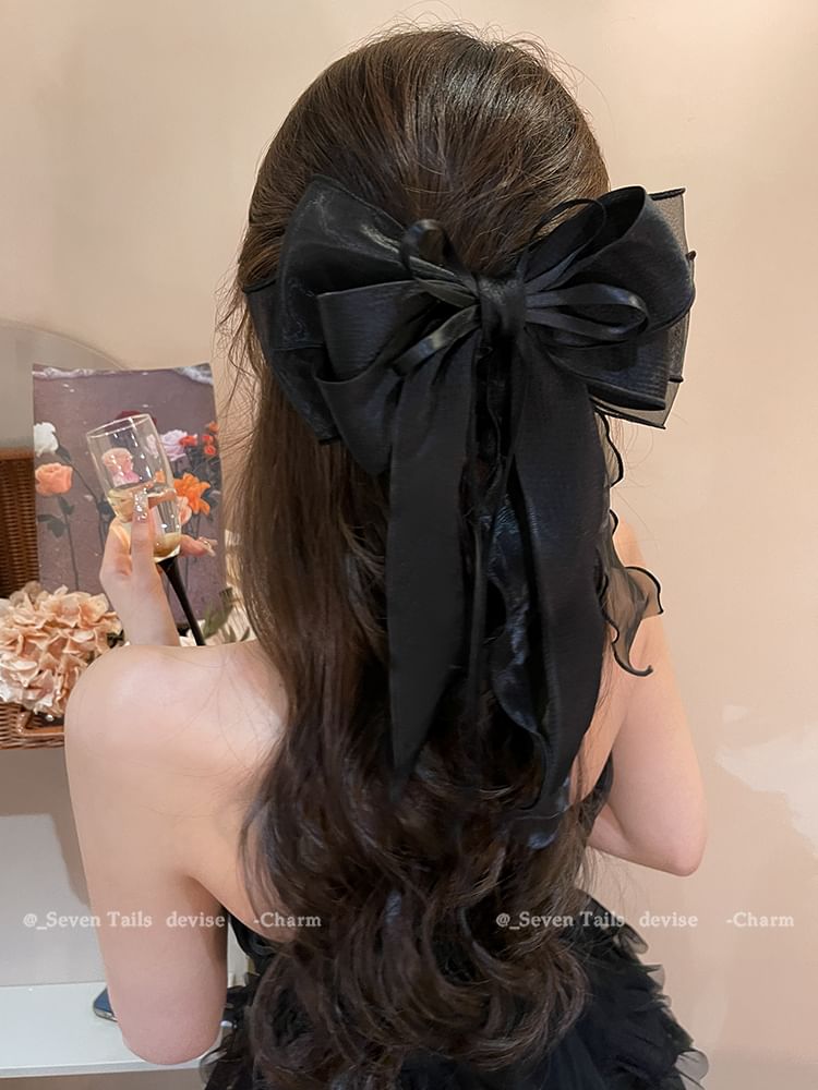 Bow Organza Clip Hair