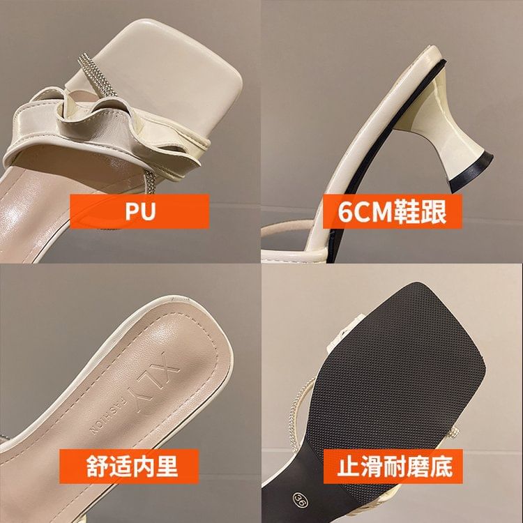 Sandals Ruffle Heel Slide Low