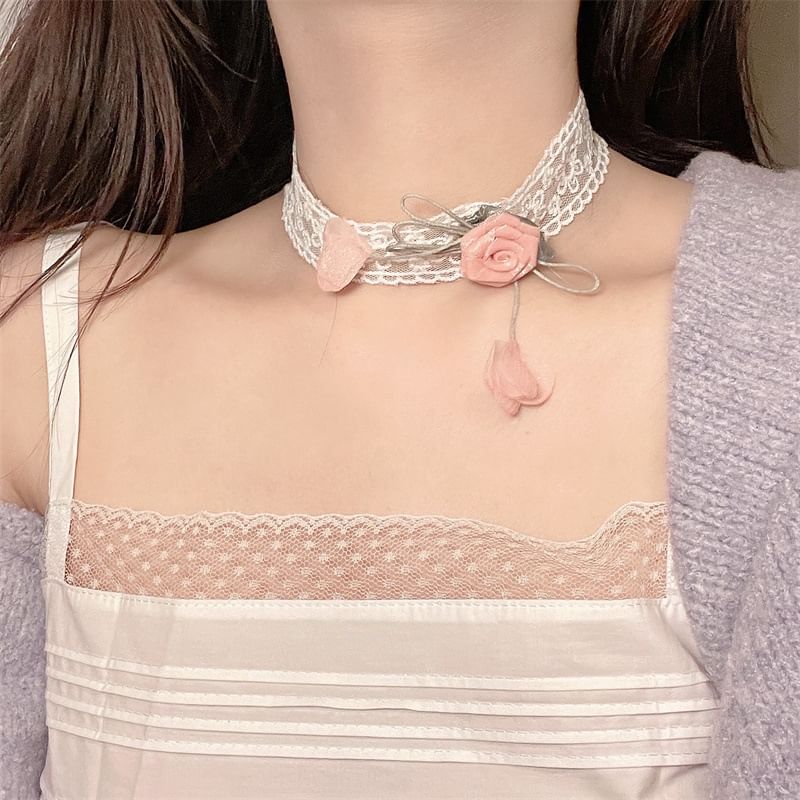 Lace Choker Floral
