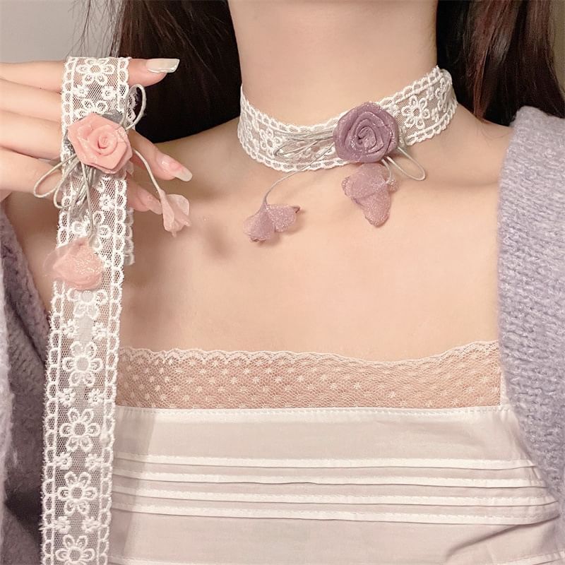 Lace Choker Floral