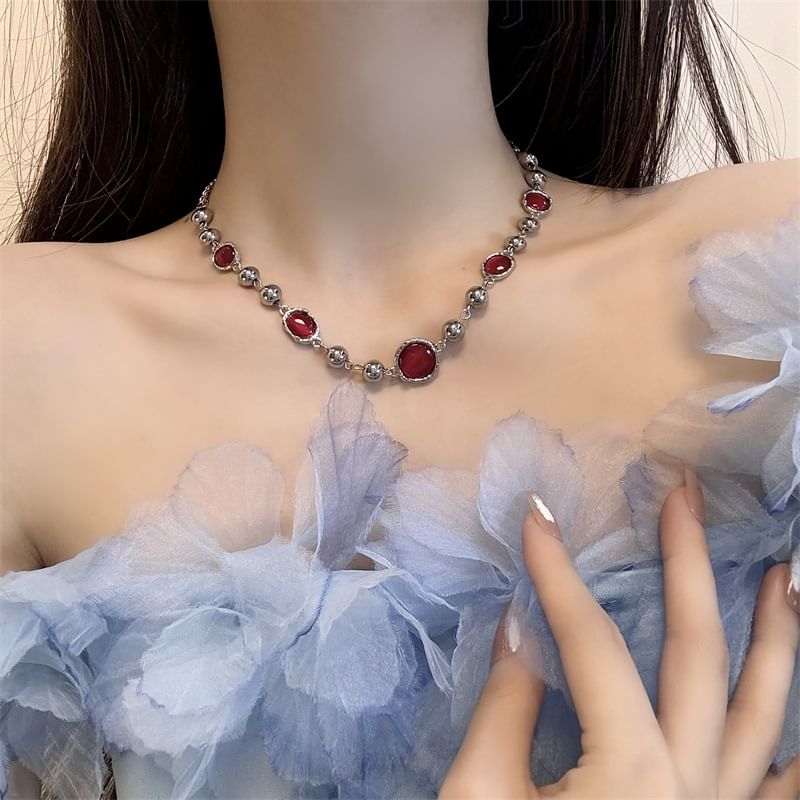 Gemstone Necklace Beaded