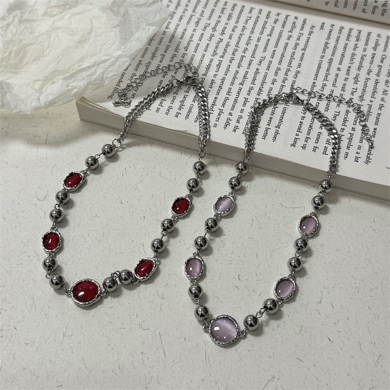 Gemstone Necklace Beaded