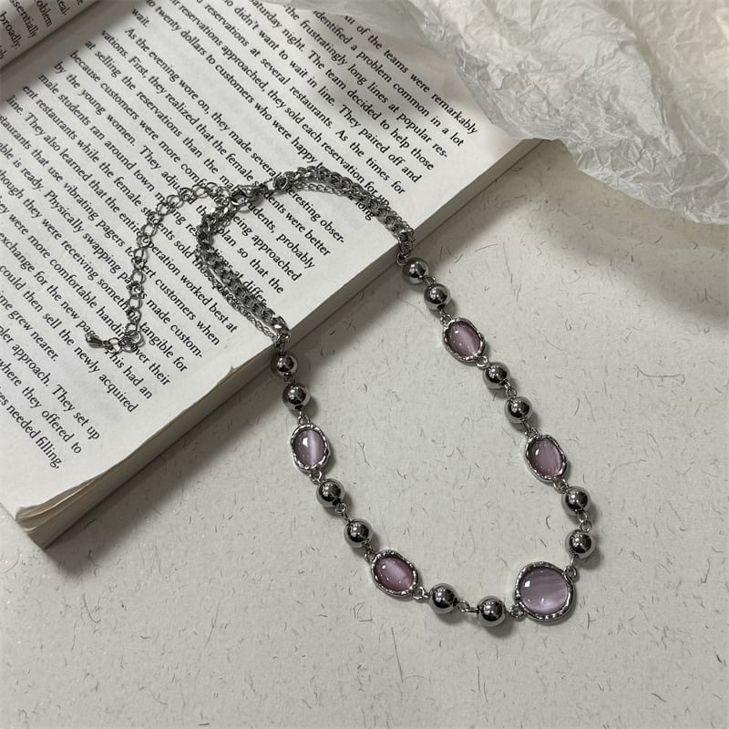 Gemstone Necklace Beaded