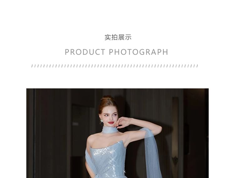 Gown Plaid Strapless Evening Mermaid