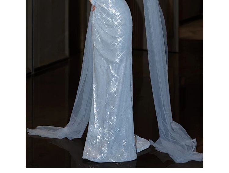 Gown Plaid Strapless Evening Mermaid