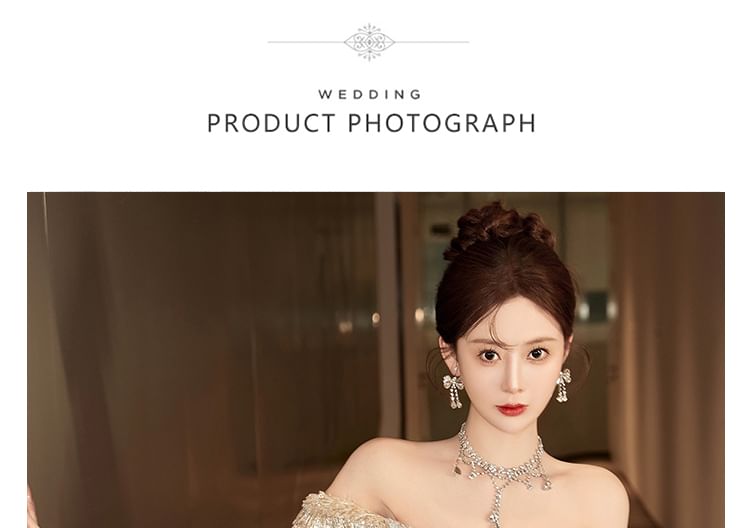 Evening Sequin Mermaid Gown Off-Shoulder