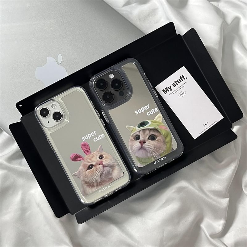 Mirrored Case Cat Phone