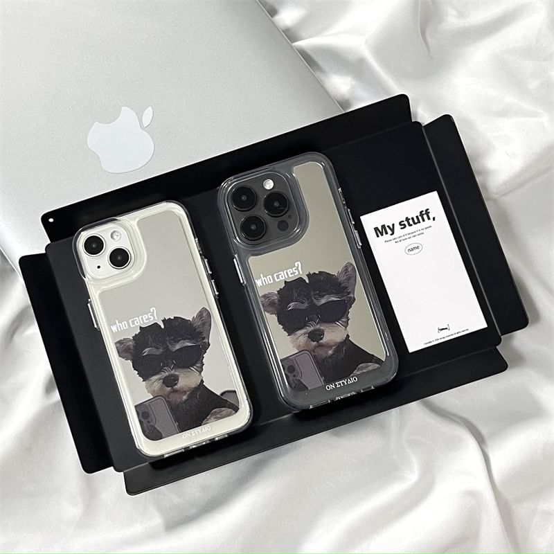 Phone Case Dog Mirrored