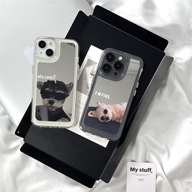 Phone Case Dog Mirrored