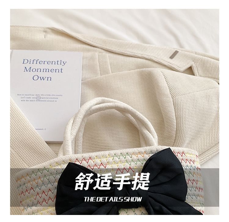 Woven Tote Bag Bow