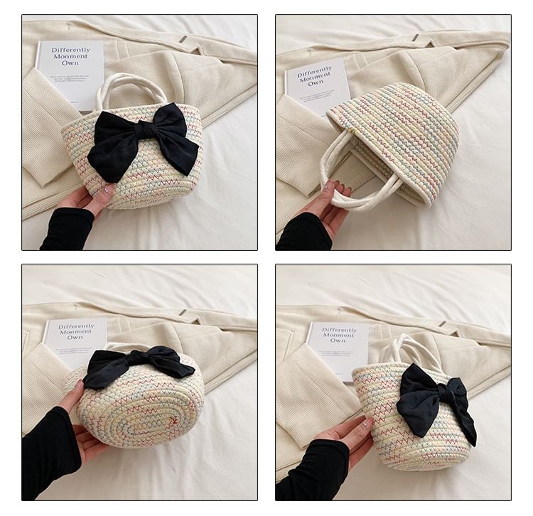 Woven Tote Bag Bow