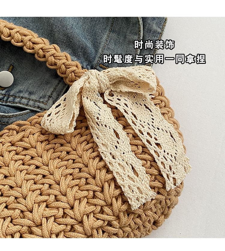 Bag Tote Woven Bow