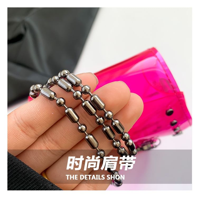 Chained Bag Studded Crisscross Crossbody PVC