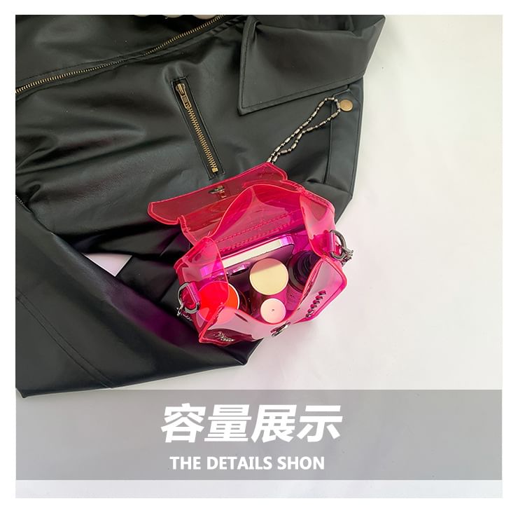 Chained Bag Studded Crisscross Crossbody PVC