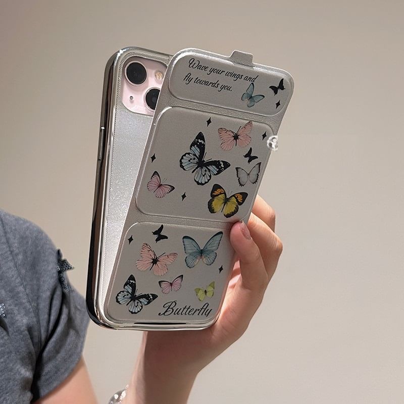 Foldable Case Butterfly Stand Phone