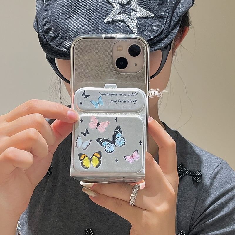 Foldable Case Butterfly Stand Phone
