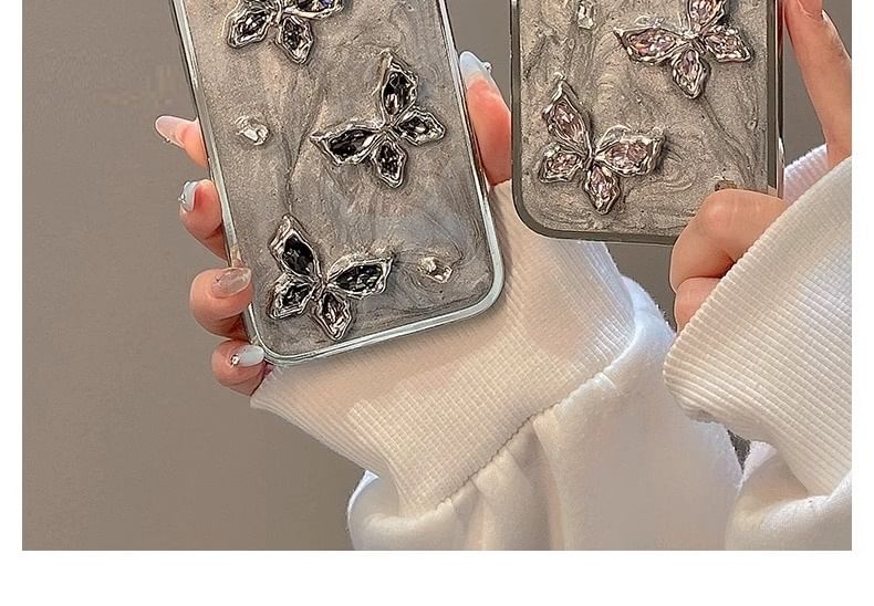 Phone Butterfly Rhinestone Case
