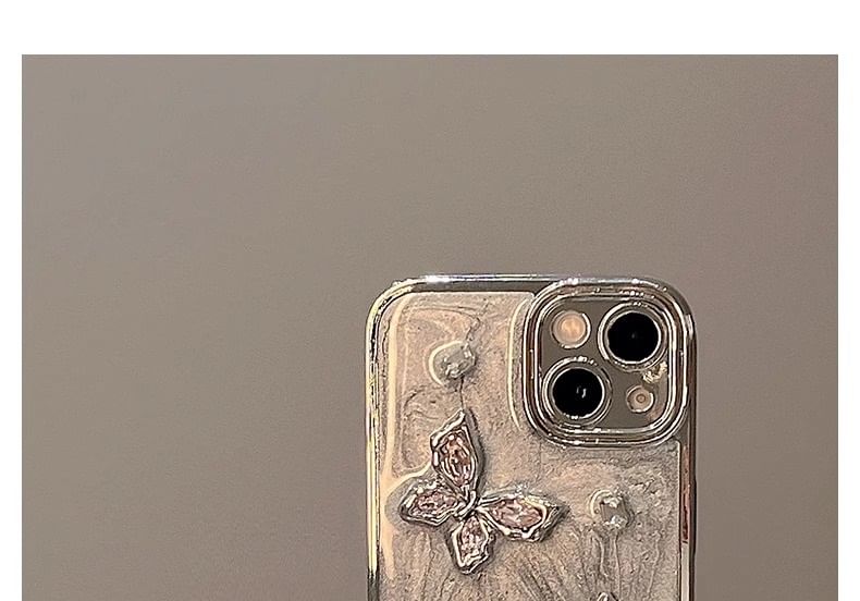 Phone Butterfly Rhinestone Case