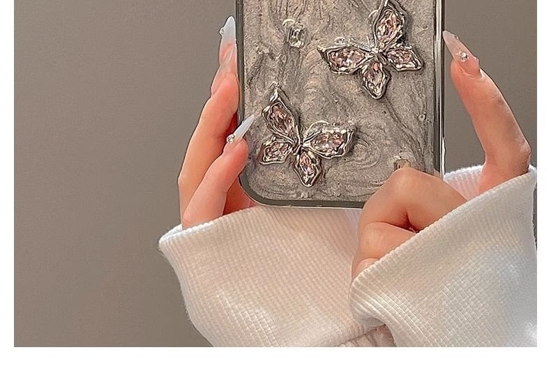 Phone Butterfly Rhinestone Case