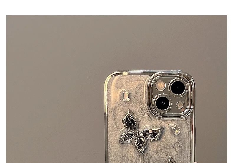 Phone Butterfly Rhinestone Case