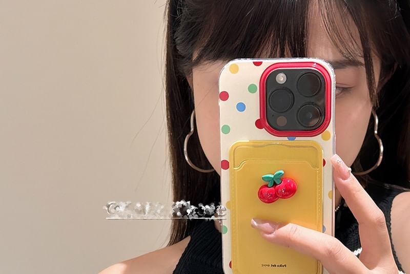 Phone Case Card Strap Cherry / Holder Set