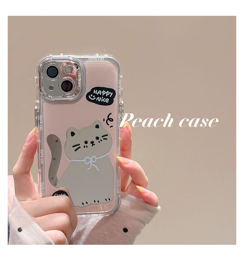 Case Cat Phone Mirrored