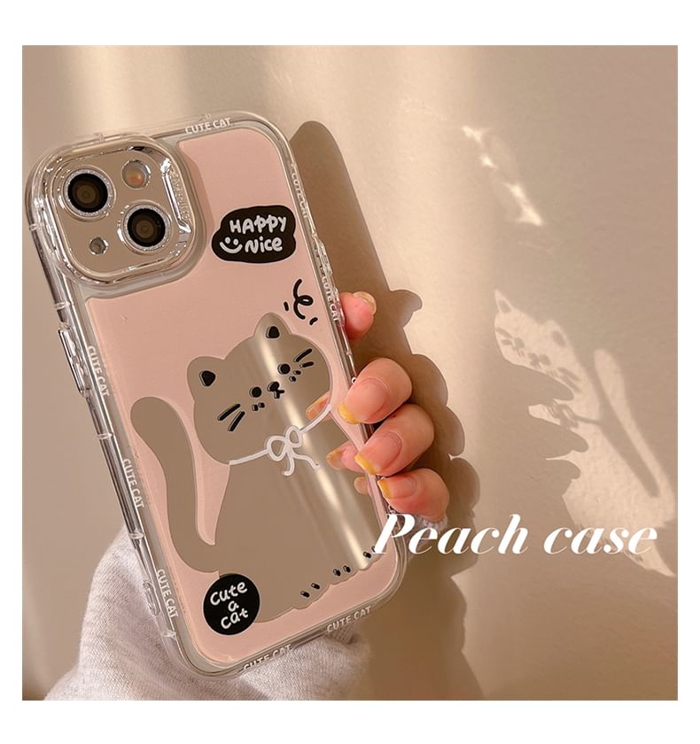 Case Cat Phone Mirrored