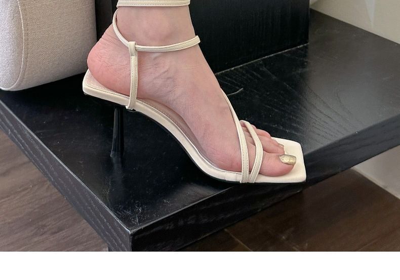 Ankle High Sandals Heel Strap