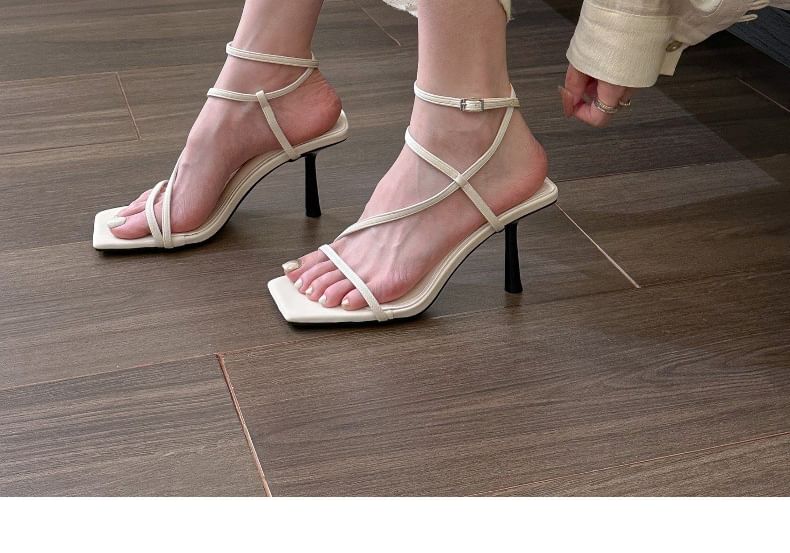 Ankle High Sandals Heel Strap