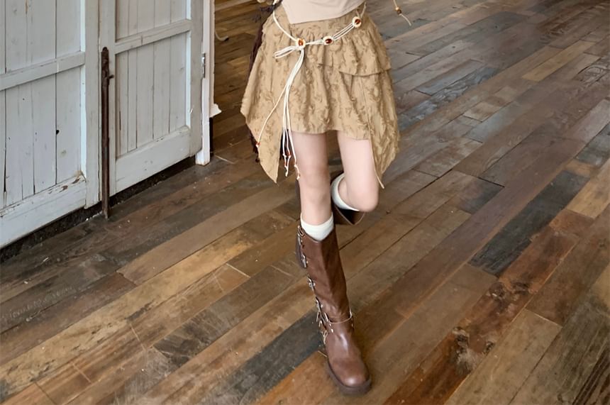 Sweater Skirt Waist Plain Cami A-Line Chain / Rise Top Mini Beaded Detail Mid Cropped Asymmetrical Distressed Tassel