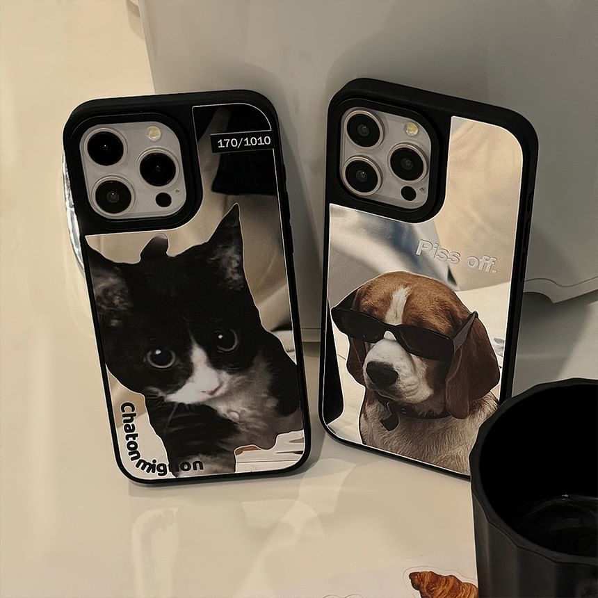 Mirrored Case Phone Animal