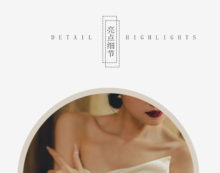 A-Line Wedding Gown Hem Strapless Slit