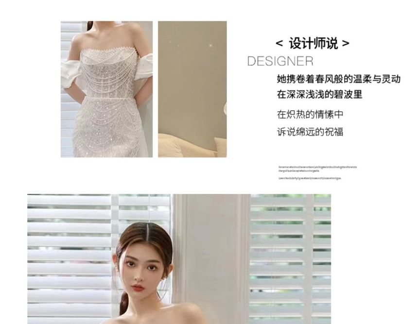 Trained Lace Gown A-Line Off Evening Shoulder