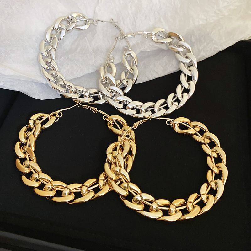 Chained Hoop Earring
